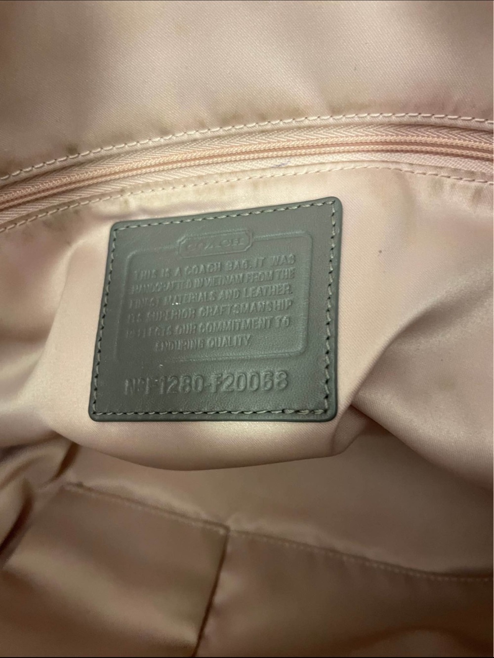 Coach Metallic Gray Signature Circle Shoulder Bag - Picture 8 of 10
